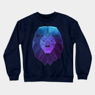 Galaxy Lion Geometric Animal Crewneck Sweatshirt